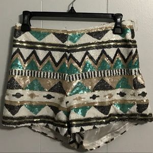 Sequin high waisted shirts